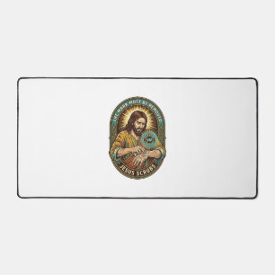 Jesus Club Handstempel wird nicht Morgenhumor abwa Schreibtischunterlage