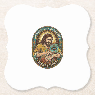 Jesus Club Handstempel wird nicht Morgenhumor abwa Untersetzer