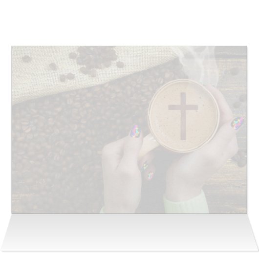 Jesus & Coffee - 5" x 7" Art Card (Innenansicht Horizontal (Oben))