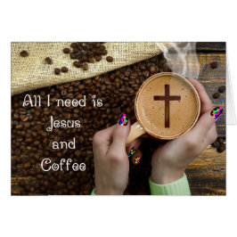 Jesus & Coffee - 5" x 7" Art Card