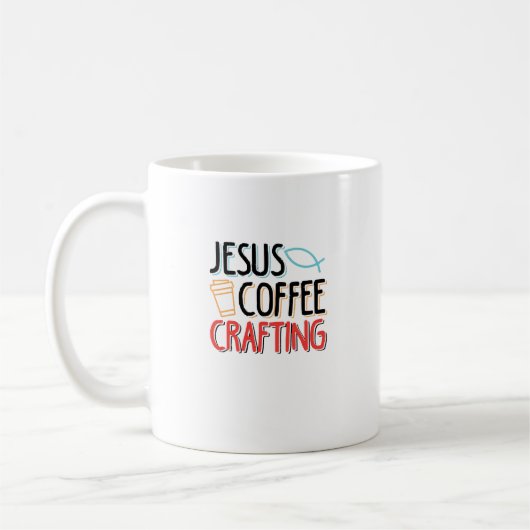 Jesus Coffee Crafting Funny Christliches Design fü Kaffeetasse (Links)