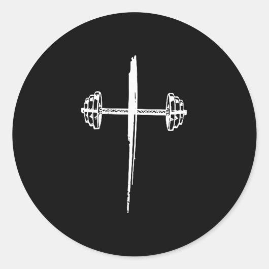 Jesus Coffee Gym Repeat, Gym Coffee Jesus - Front Runder Aufkleber (Vorderseite)