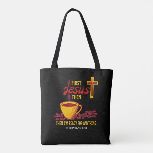 Jesus Coffee Lover Tasche (Rückseite)