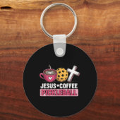 Jesus Coffee Pickleball Schlüsselanhänger (Vorderseite)