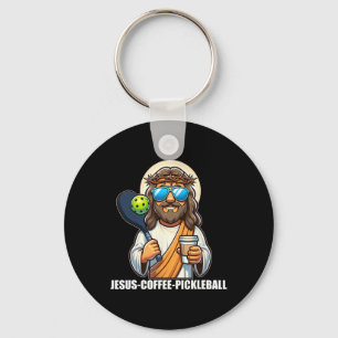 Jesus Coffee Picklenall Funny Christlich Picklebyl Schlüsselanhänger