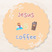 Jesus + Coffee Untersetzer (Vorderseite)