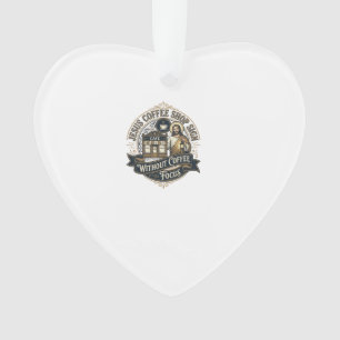 Jesus Coffeeshop-Schild ohne Kaffee-Fokus Jesus Ornament