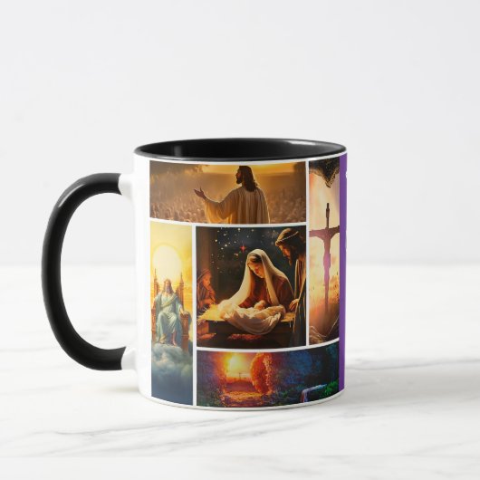 Jesus Collage Tasse (Links)