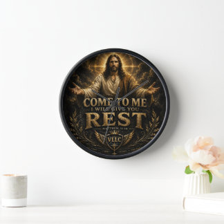 Jesus Come to Me Christian Gold Sacred Art Uhr