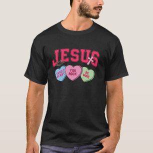 Jesus Conversation Hört Candy Christlich Valentin T-Shirt