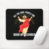 Jesus Cool People Are Born In December Christmas B Mousepad (Mit Mouse)