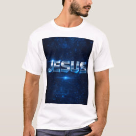 JESUS – Cosmic Metallic Glow T-Shirt