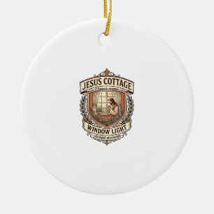Jesus Cottage Fenster Licht Jesus Cottage Fenster  Keramik Ornament