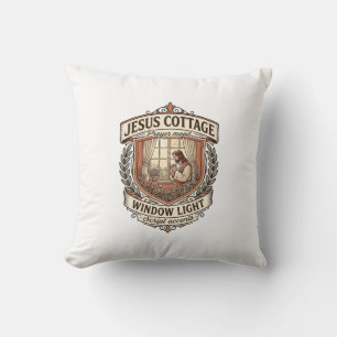 Jesus Cottage Fenster Licht Jesus Cottage Fenster  Kissen