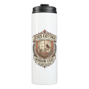 Jesus Cottage Fenster Licht Jesus Cottage Fenster  Thermosbecher