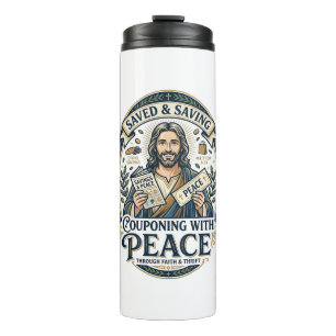 Jesus Coupon Second-Hand Frugal-Shirt Glaube-basie Thermosbecher