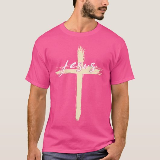 Jesus Cross (auf der Rückseite) T-Shirt (Vorderseite)