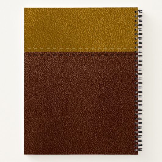 Jesus Cross auf Leder Hintergrundbericht für Männe Notizblock (Rückseite)