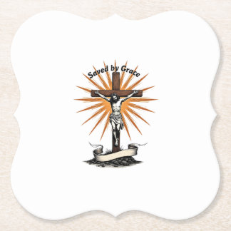 Jesus Cross Faith Vintage Engraving Christian Shir Untersetzer