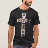Jesus Cross Foto Collage T-Shirt (Vorderseite)