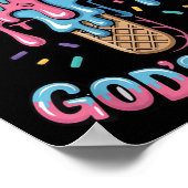 Jesus Cross Gods Lieben Kinder Christliche Eiscrem Poster (Ecke)