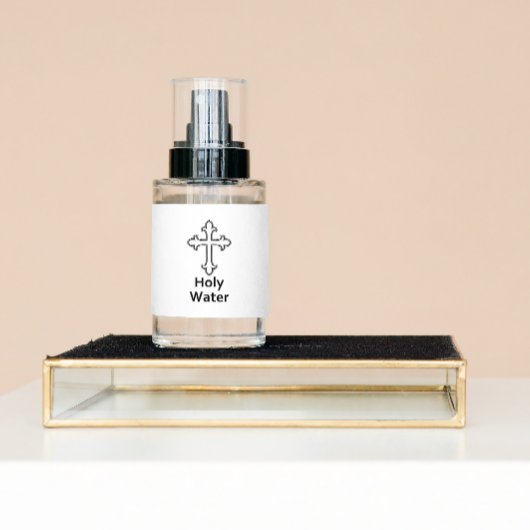 Jesus Cross Holy Wasserflaschenetikett