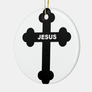 JESUS CROSS KERAMIK ORNAMENT