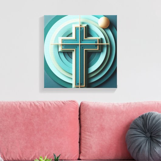 Jesus Cross Leinwanddruck (Insitu (Wohnzimmer))