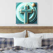 Jesus Cross Leinwanddruck (Insitu (Schlafzimmer))