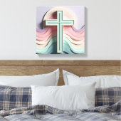 Jesus Cross Leinwanddruck (Insitu (Schlafzimmer))