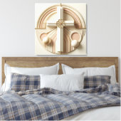 Jesus Cross Leinwanddruck (Insitu (Schlafzimmer))