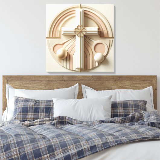 Jesus Cross Leinwanddruck (Insitu (Schlafzimmer))