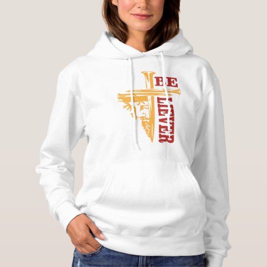 Jesus Cross Nail Design – Powerful Christian Hoodie (Vorderseite)