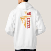 Jesus Cross Nail Design – Powerful Christian Hoodie (Rückseite)