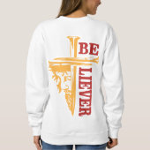 Jesus Cross Nail Design – Powerful Christian Sweatshirt (Rückseite)