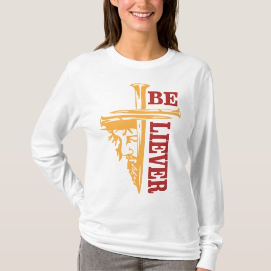 Jesus Cross Nail Design – Powerful Christian T-Shirt (Vorderseite)