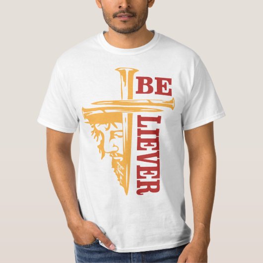 Jesus Cross Nail Design – Powerful Christian T-Shirt (Vorderseite)