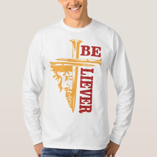 Jesus Cross Nail Design – Powerful Christian T-Shirt (Vorderseite)