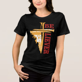 Jesus Cross Nail Design – Powerful Christian Tri-Blend Shirt