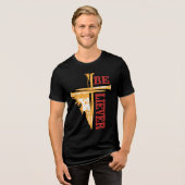 Jesus Cross Nail Design – Powerful Christian Tri-Blend Shirt (Vorderseite voll)