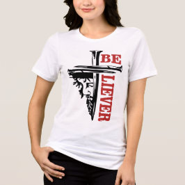 Jesus Cross Nail Design – Powerful Christian Tri-Blend Shirt