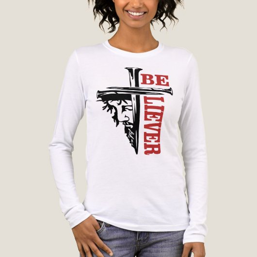 Jesus Cross Nail Design – Powerful Christian Tri-Blend Shirt (Vorderseite)