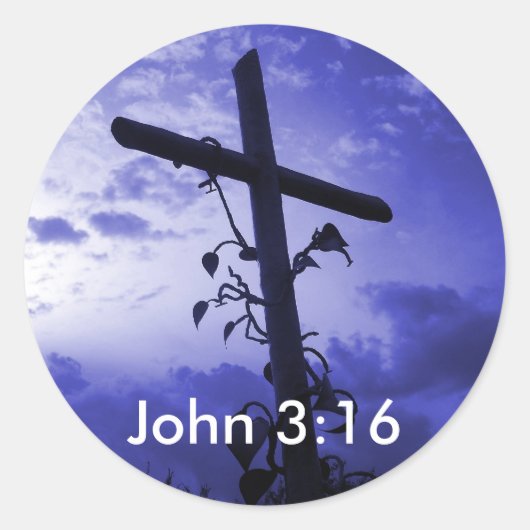 Jesus Cross of Calvary John 3:16 Sticker (Vorderseite)