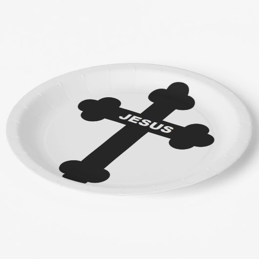 JESUS CROSS PAPPTELLER (Schrägansicht)