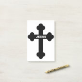 JESUS CROSS POST-IT KLEBEZETTEL (Auf Schreibtisch)