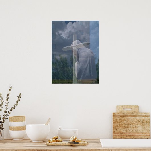 Jesus & Cross Poster (Küche)