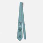 Jesus Cross Scripture Neck Tie Krawatte (Vorderseite)