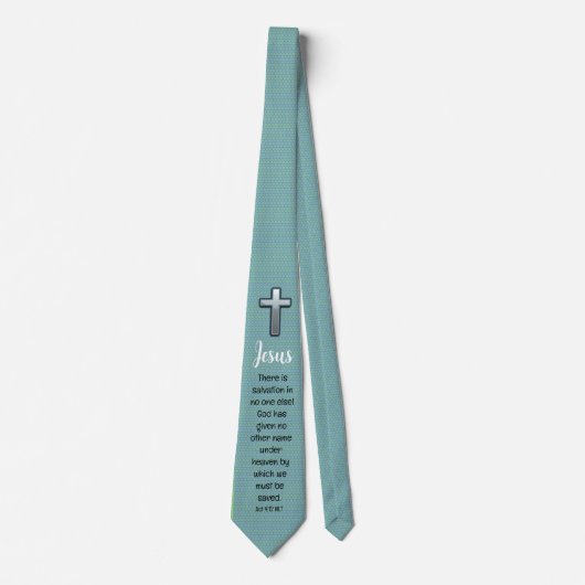 Jesus Cross Scripture Neck Tie Krawatte (Vorderseite)