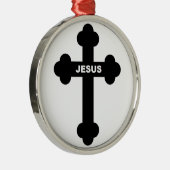 JESUS CROSS SILBERNES ORNAMENT (Rechts)