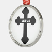 JESUS CROSS SILBERNES ORNAMENT (Links)